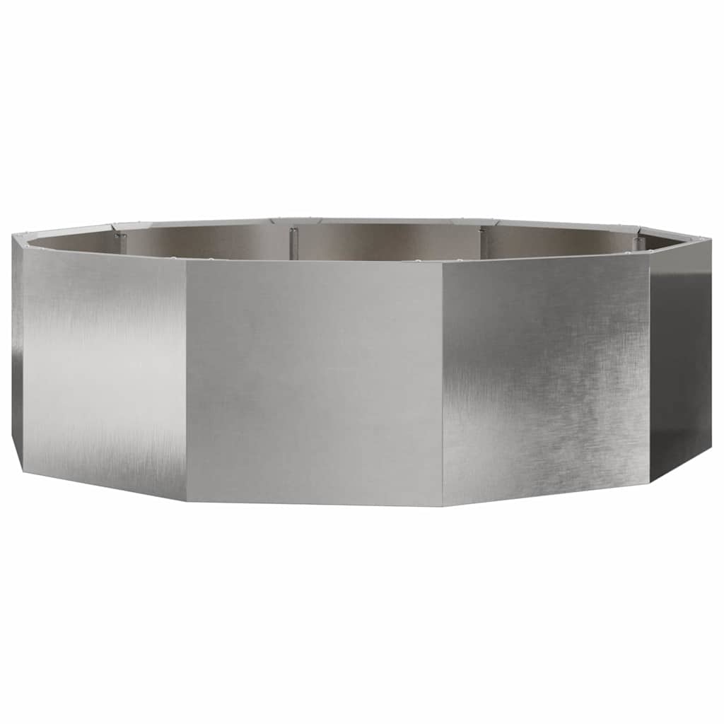 Vidaxl plantenbak zilver 120 x 120 x 35 cm roestvrij staal