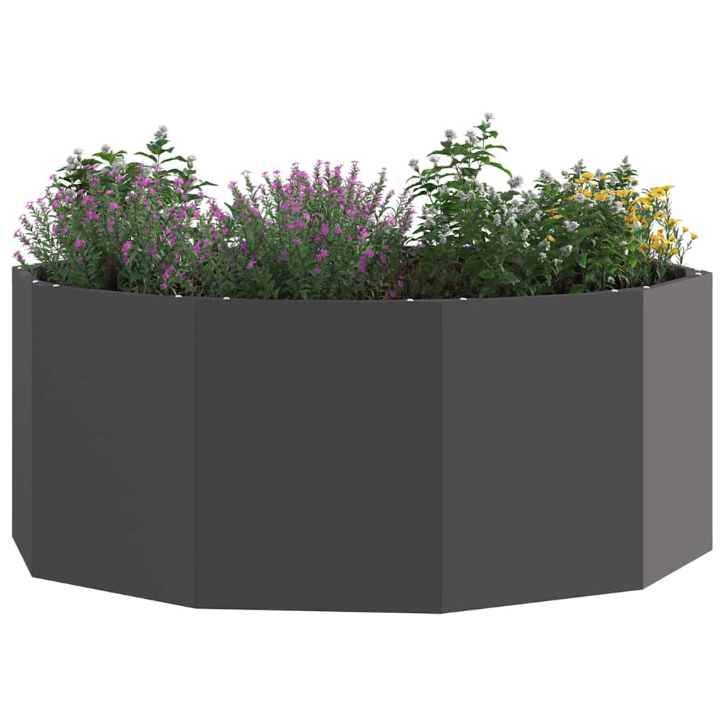 Vidaxl plantenbak zwart 90 x 90 x 35 cm staal