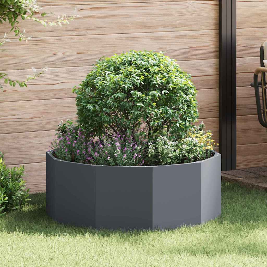 Vidaxl plantenbak antraciet 90 x 90 x 35 cm staal
