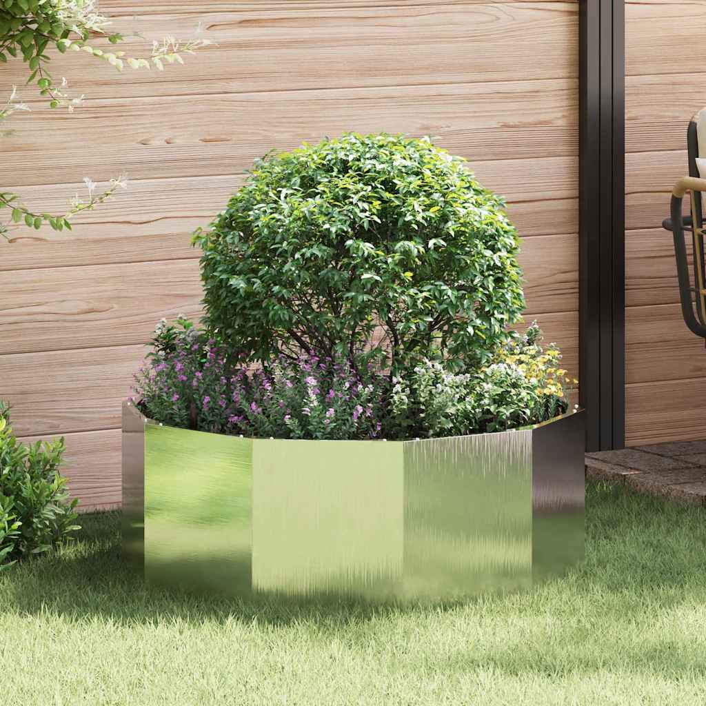 Vidaxl plantenbak zilver 90 x 90 x 35 cm roestvrij staal