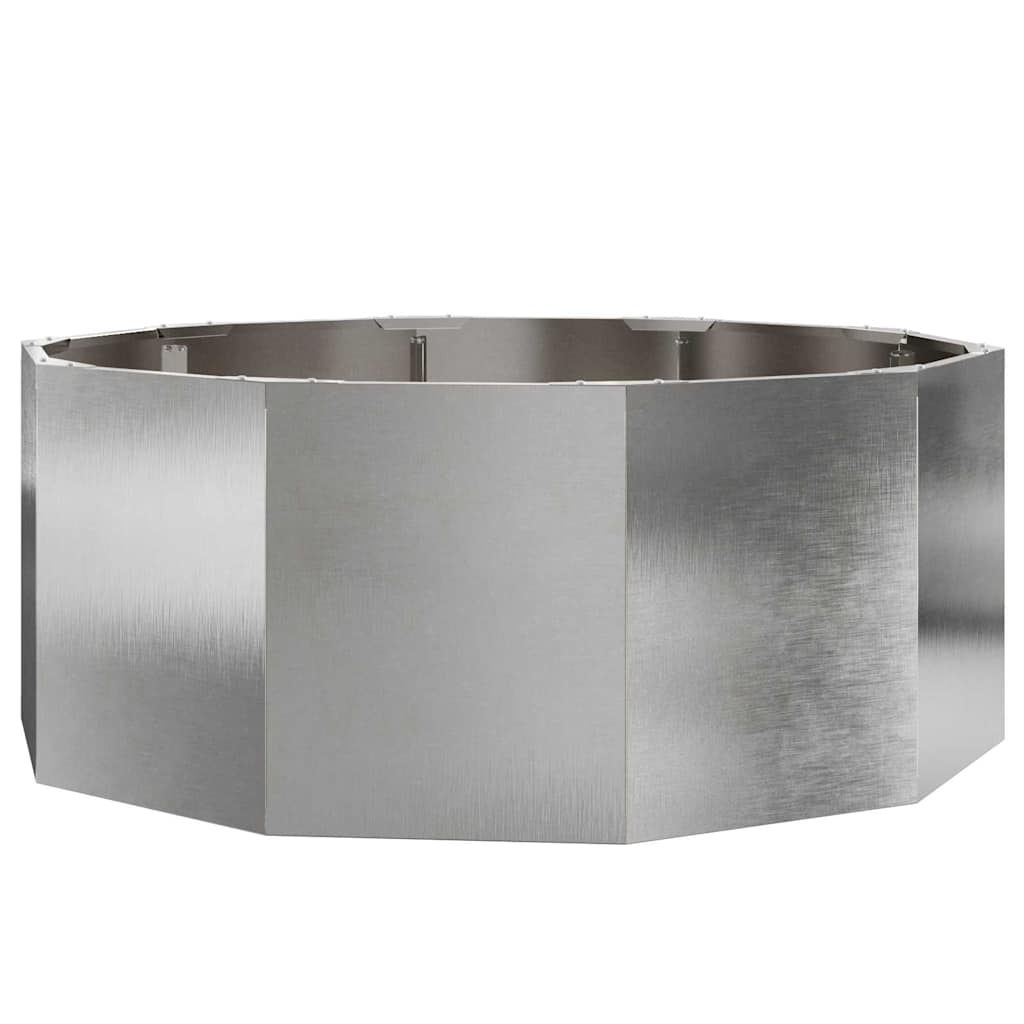 Vidaxl plantenbak zilver 90 x 90 x 35 cm roestvrij staal