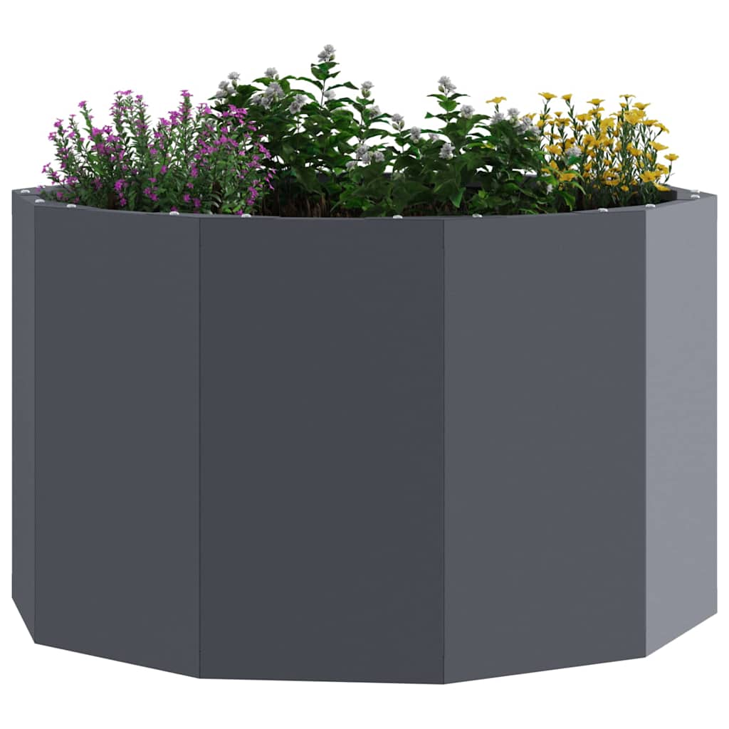 Vidaxl plantenbak antraciet 60 x 60 x 35 cm staal