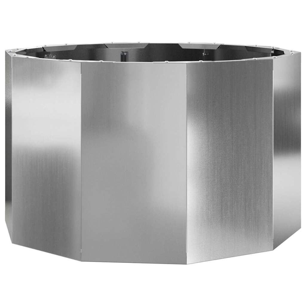 Vidaxl plantenbak zilver 60 x 60 x 35 cm gegalvaniseerd staal