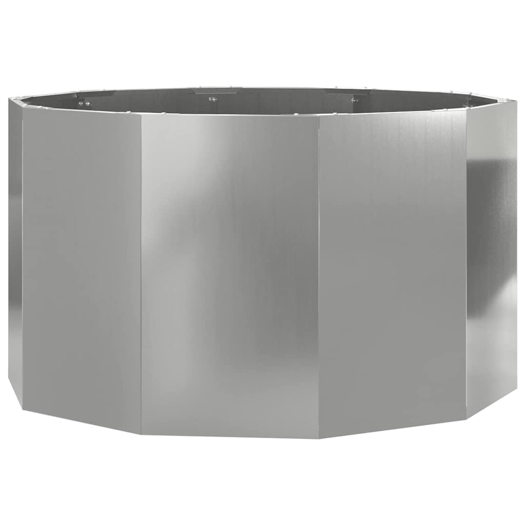 Vidaxl plantenbak zilver 90 x 90 x 50 cm gegalvaniseerd staal