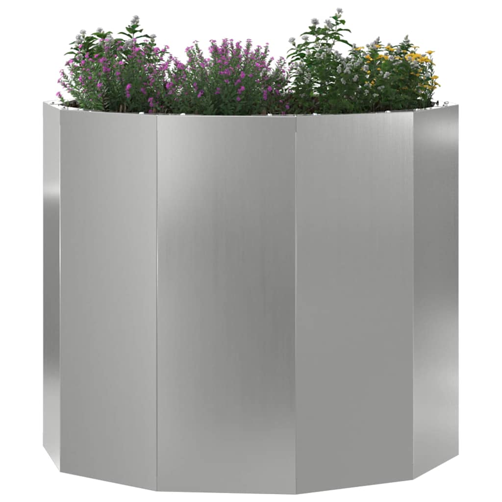 Vidaxl plantenbak zilver 60 x 60 x 50 cm gegalvaniseerd staal