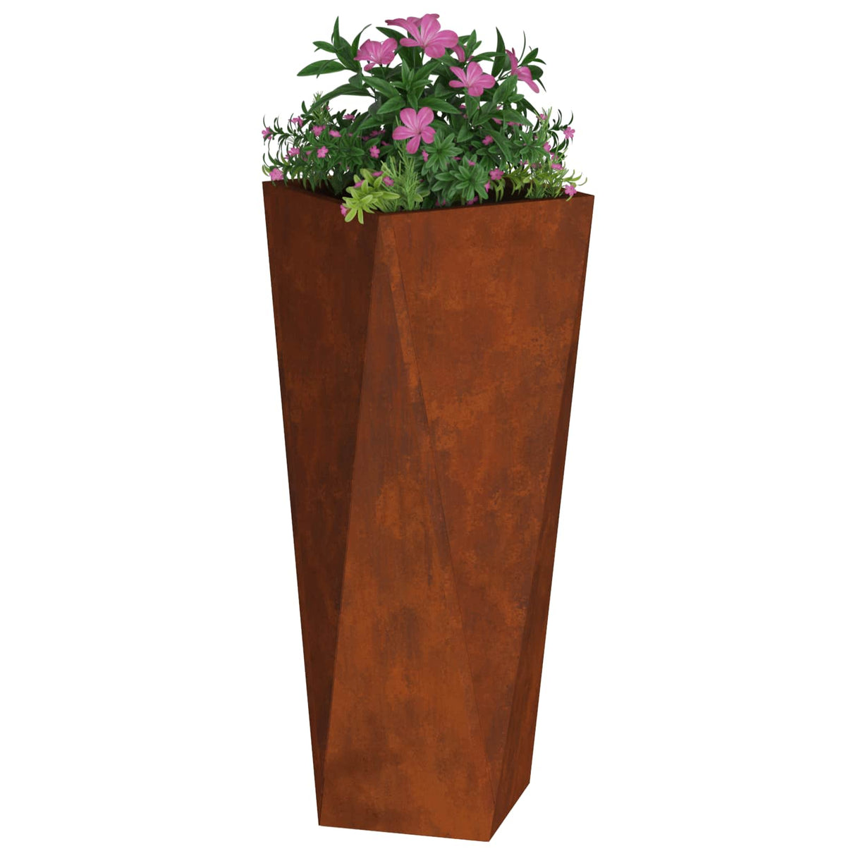 Vidaxl plantenbak 2 pcs roestig 30 x 30 x 75 cm cortenstaal