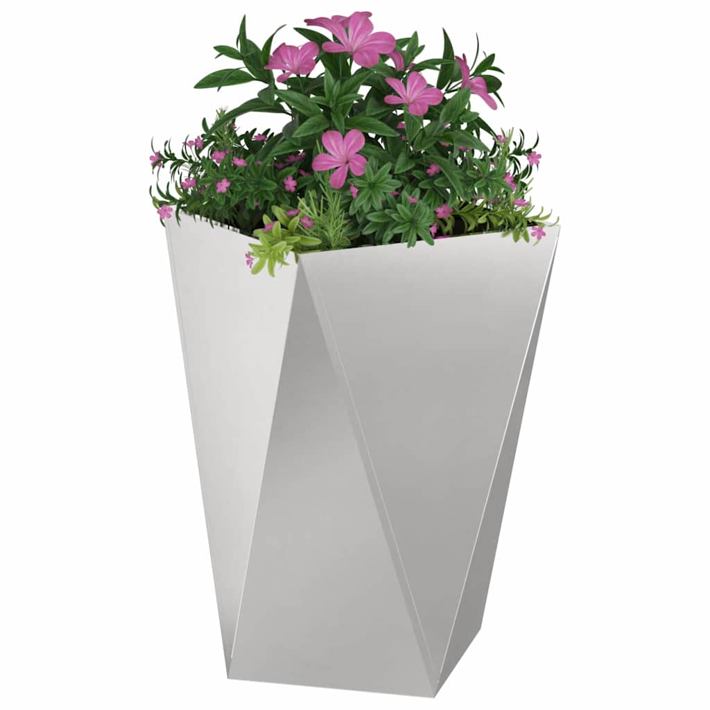 Vidaxl plantenbak zilver 50 x 50 x 75 cm roestvrij staal