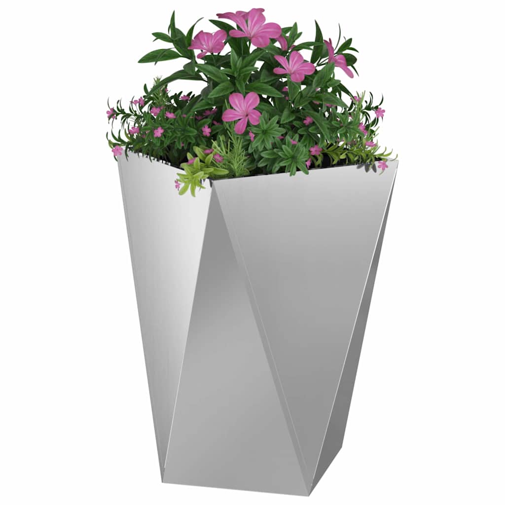 Vidaxl plantenbak 2 pcs zilver 50 x 50 x 75 cm gegalvaniseerd staal