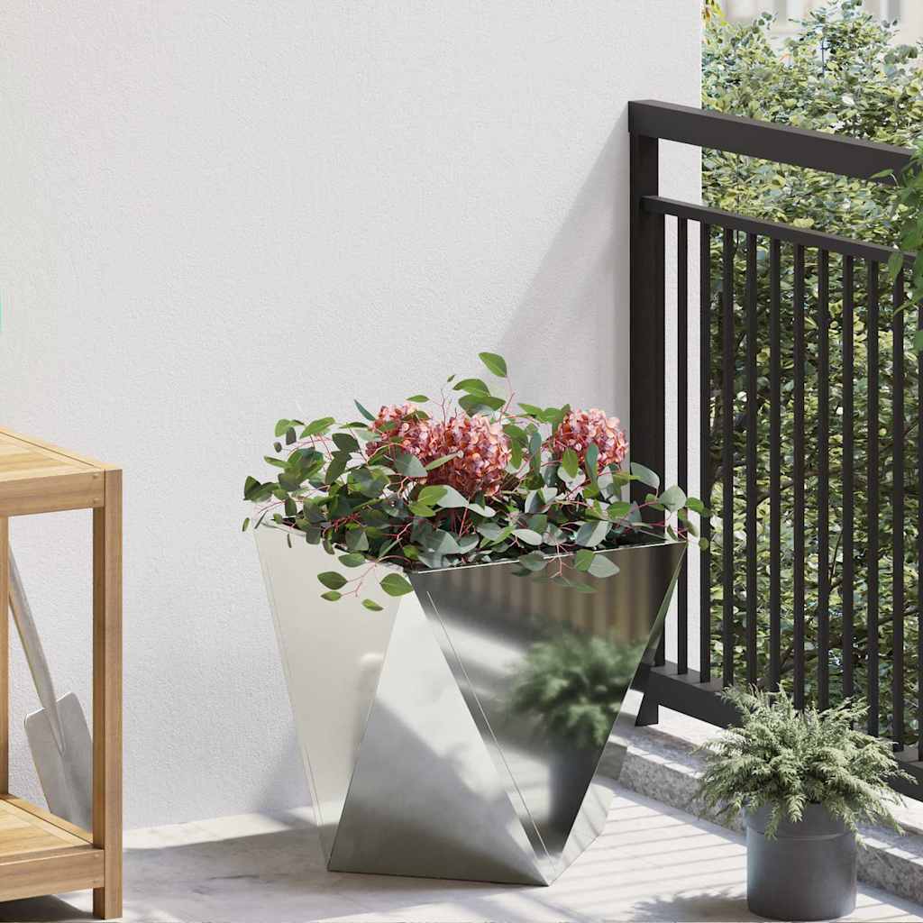 Vidaxl plantenbak zilver 40 x 40 x 40 cm gegalvaniseerd staal