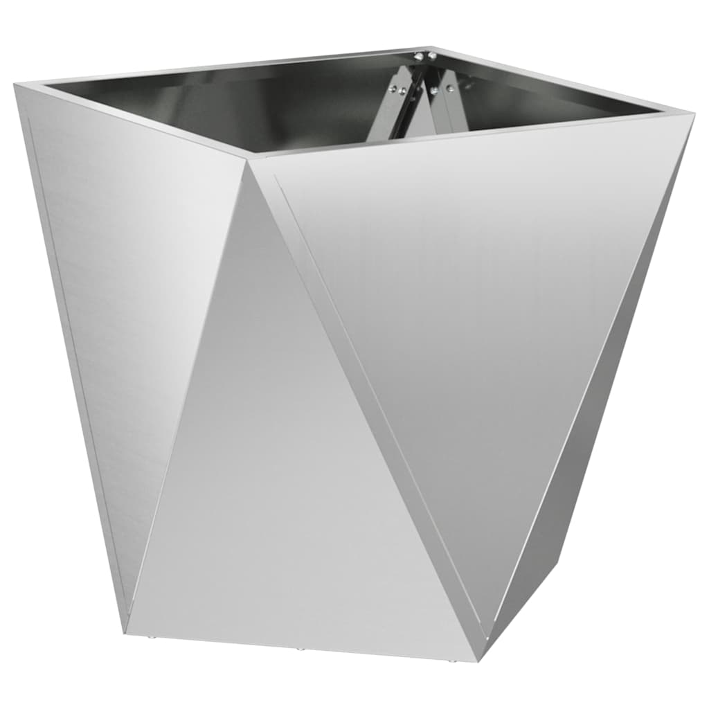 Vidaxl plantenbak zilver 40 x 40 x 40 cm gegalvaniseerd staal