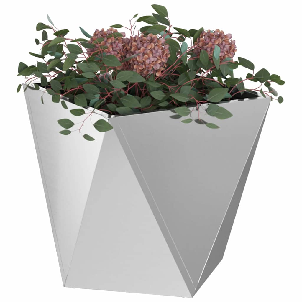 Vidaxl plantenbak zilver 40 x 40 x 40 cm gegalvaniseerd staal
