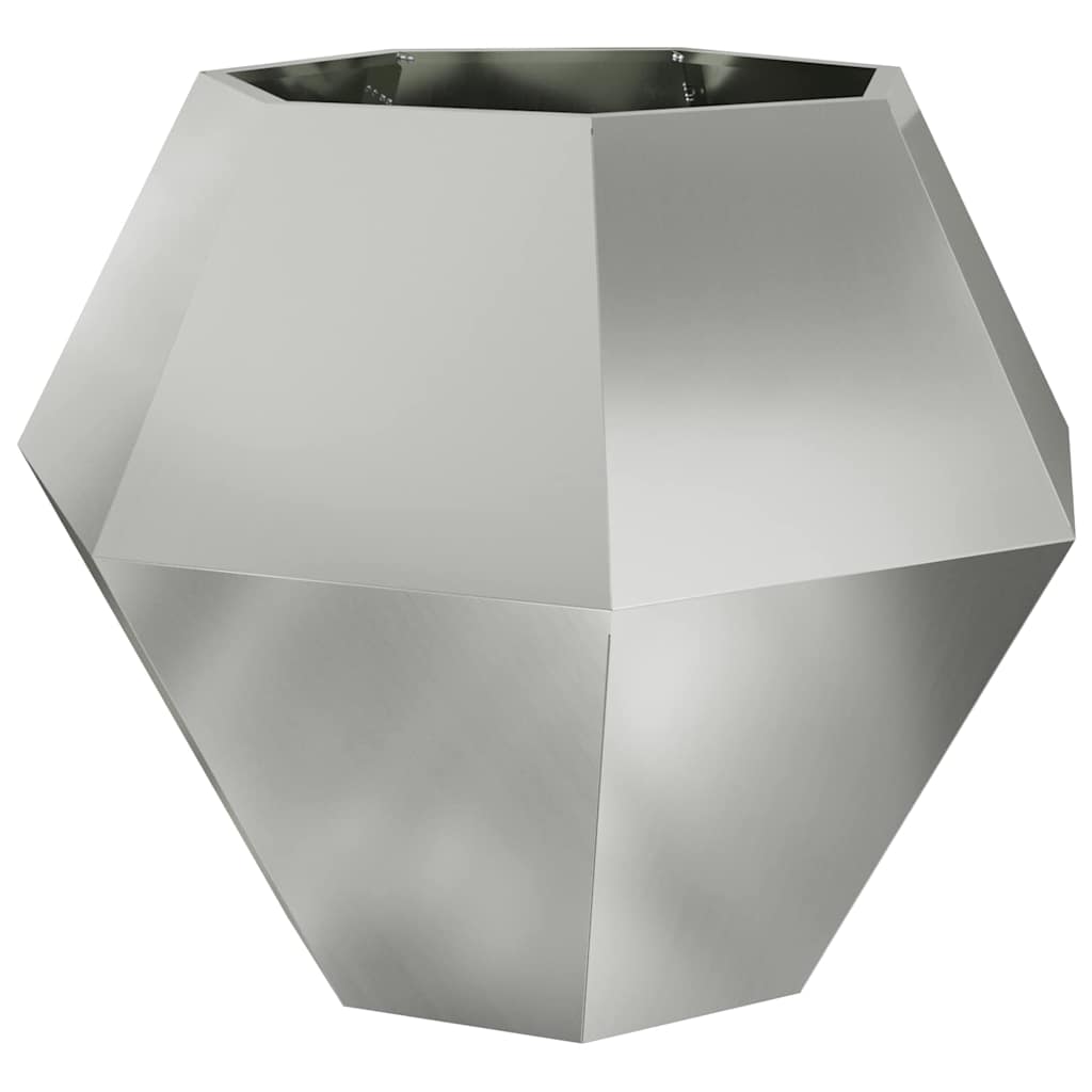 Vidaxl plantenbak zilver 100 x 100 x 80 cm gegalvaniseerd staal