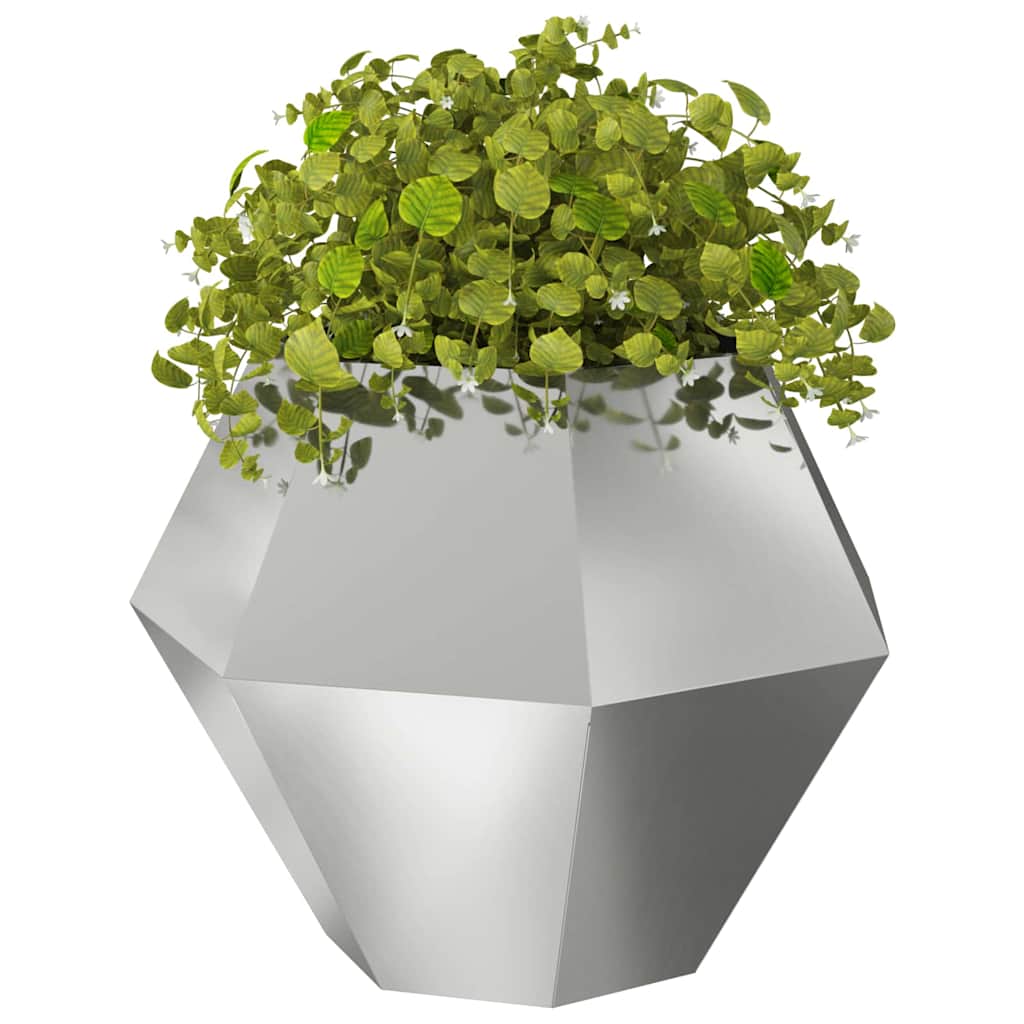Vidaxl plantenbak 2 pcs zilver 100 x 100 x 80 cm gegalvaniseerd staal