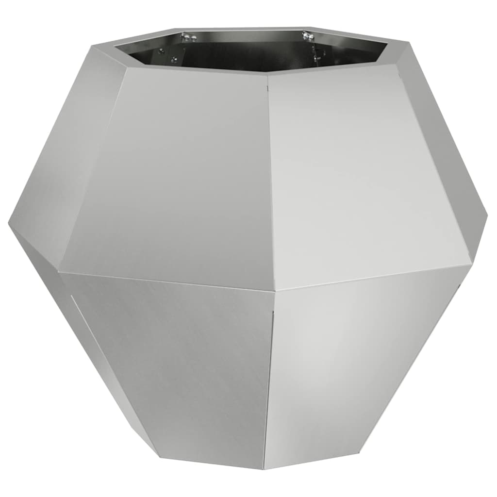 Vidaxl plantenbak zilver 50 x 50 x 40 cm gegalvaniseerd staal