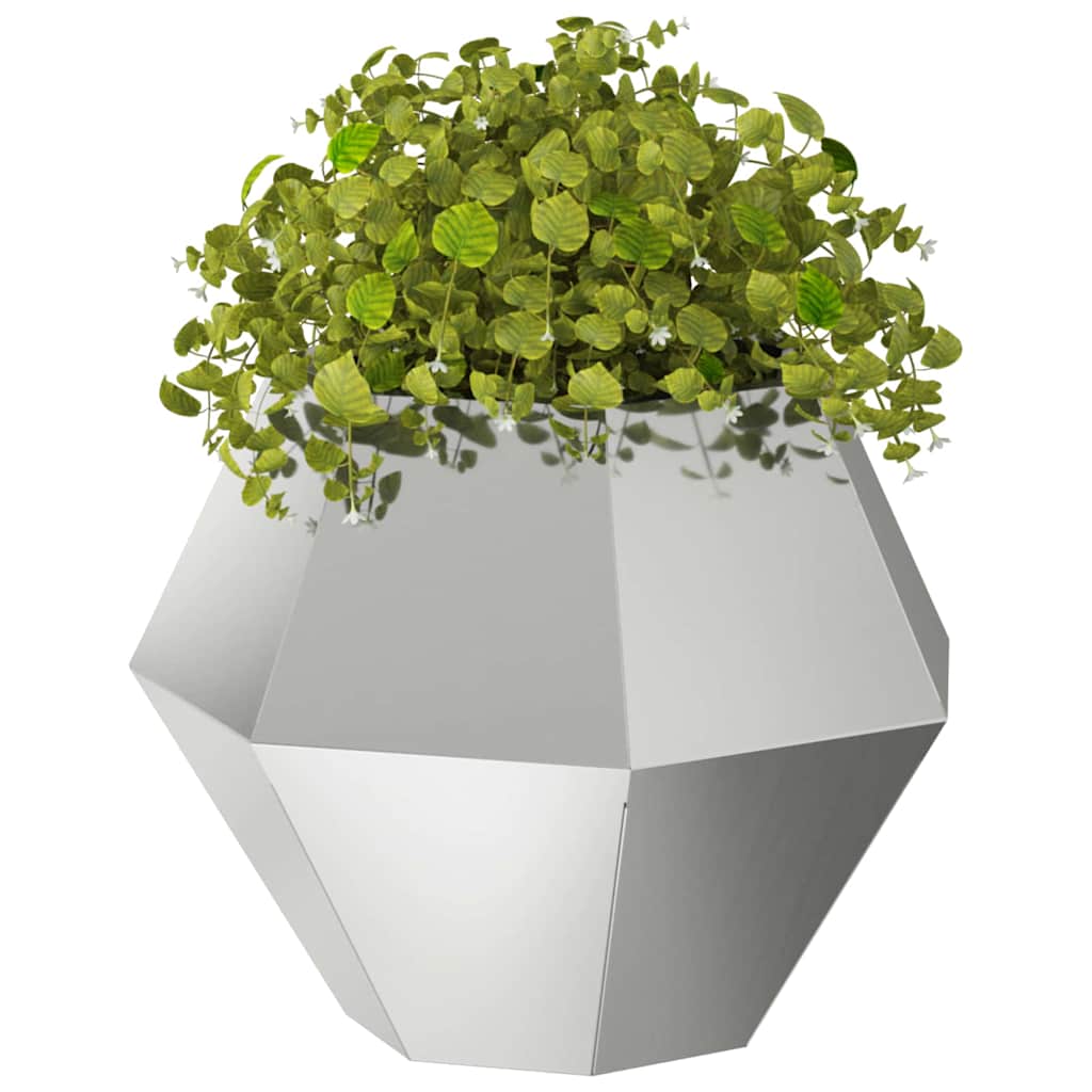 Vidaxl plantenbak 2 pcs zilver 50 x 50 x 40 cm gegalvaniseerd staal