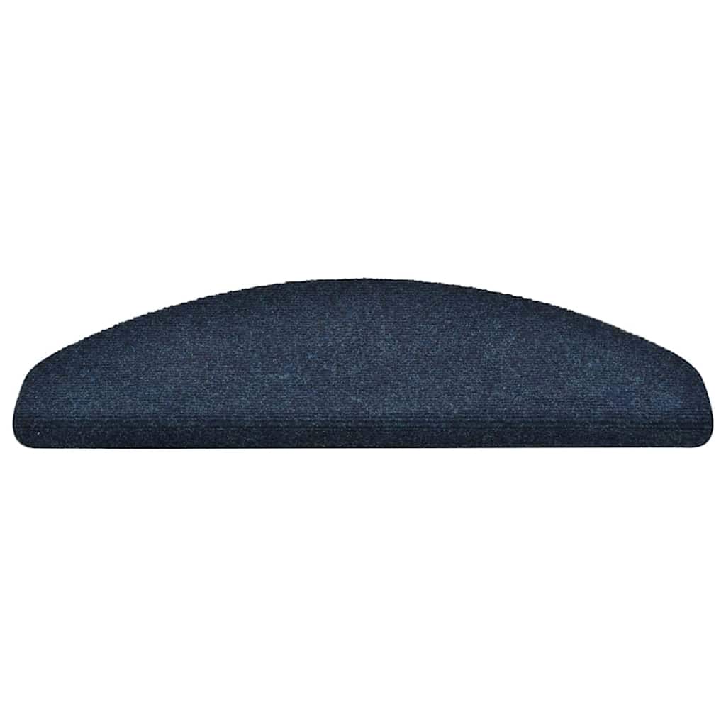 Vidaxl trapmatten zelfklevend 20 stuks 65x21x4 cm marineblauw halfrond groot