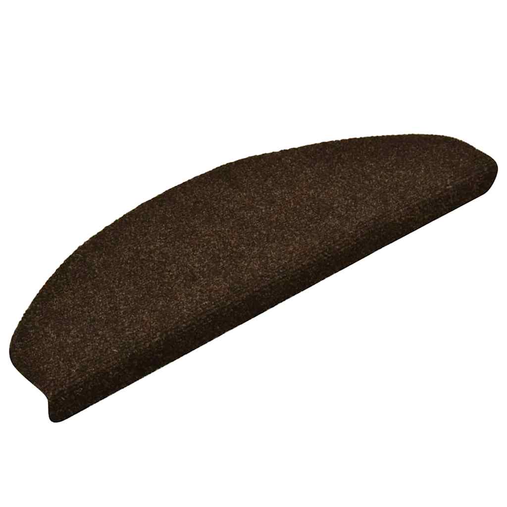 Vidaxl trapmatten zelfklevend 30 stuks 65x21x4 cm bruin halfrond groot