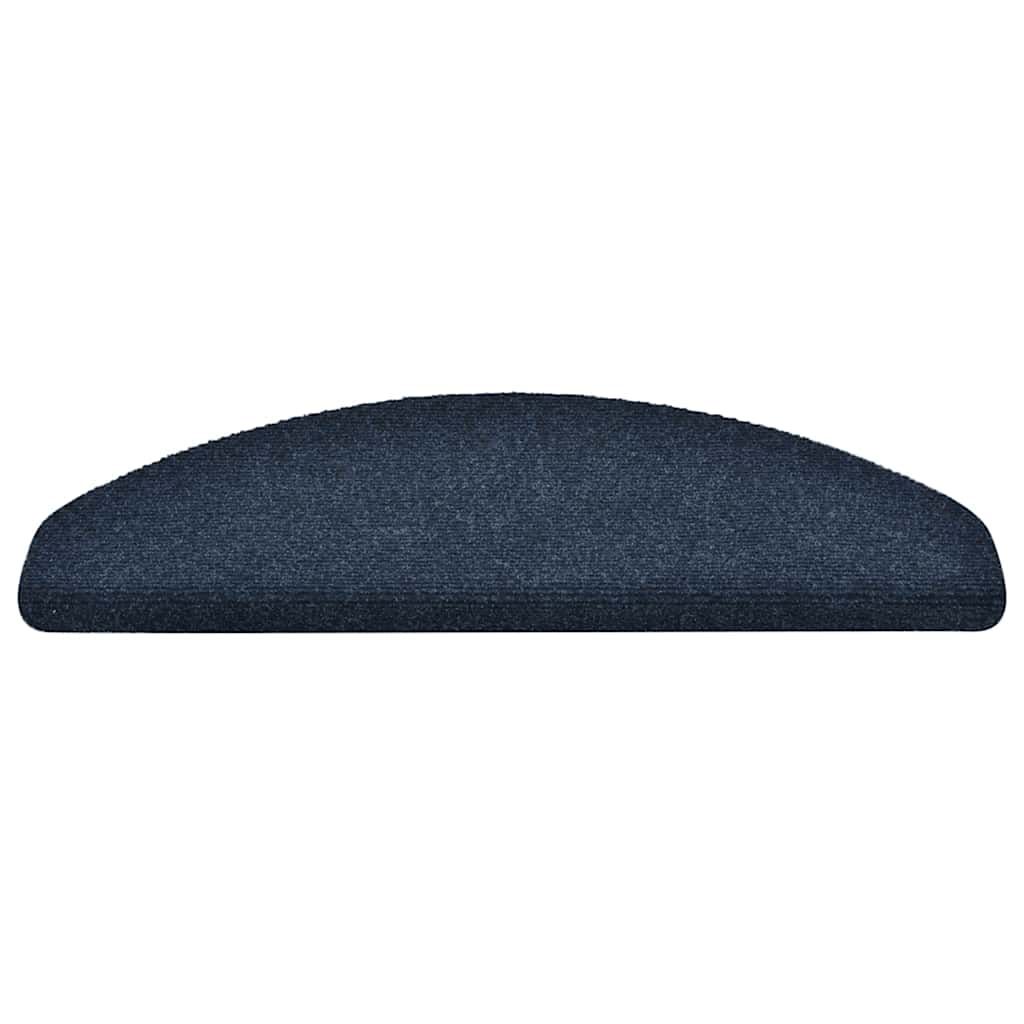 Vidaxl trapmatten zelfklevend 30 stuks 65x21x4 cm marineblauw halfrond groot