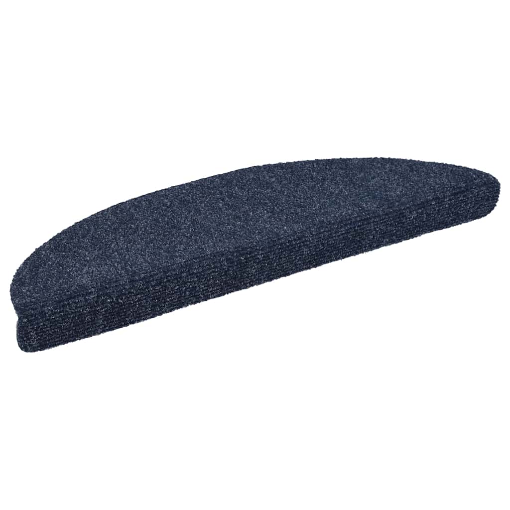Vidaxl trapmatten zelfklevend 20 stuks 56x17x3 cm blauw halfrond