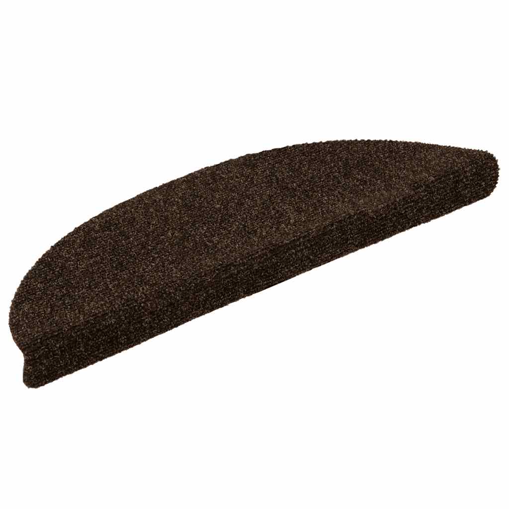 Vidaxl trapmatten zelfklevend 20 stuks 56x17x3 cm bruin halfrond