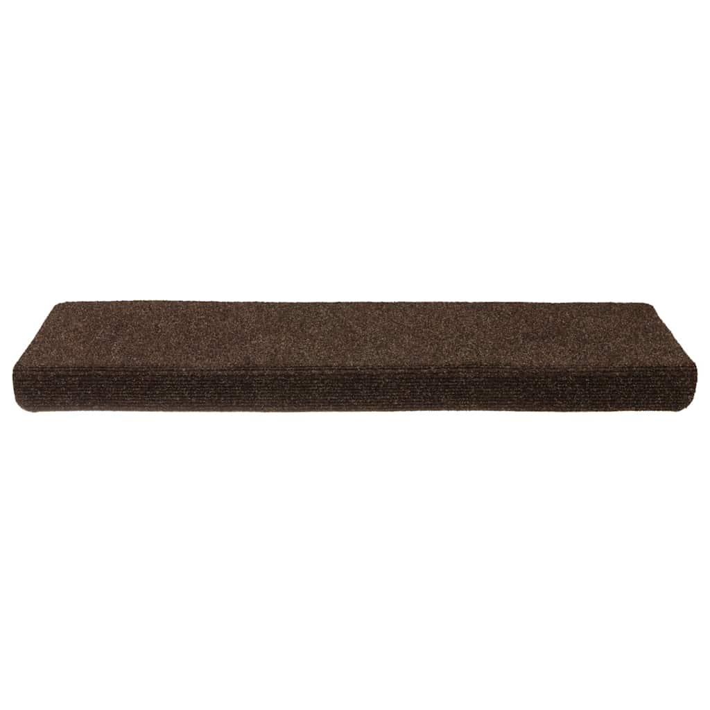 Vidaxl trapmatten zelfklevend 30 stuks 65x21x4 cm bruin rechthoekige rand
