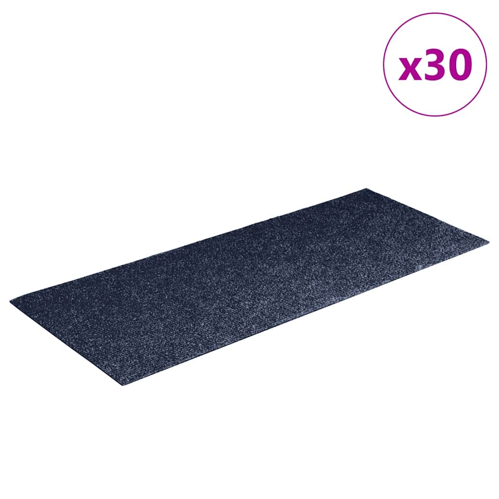 Vidaxl trapmatten zelfklevend 30 stuks 60x25 cm grijs blauw rechthoekig