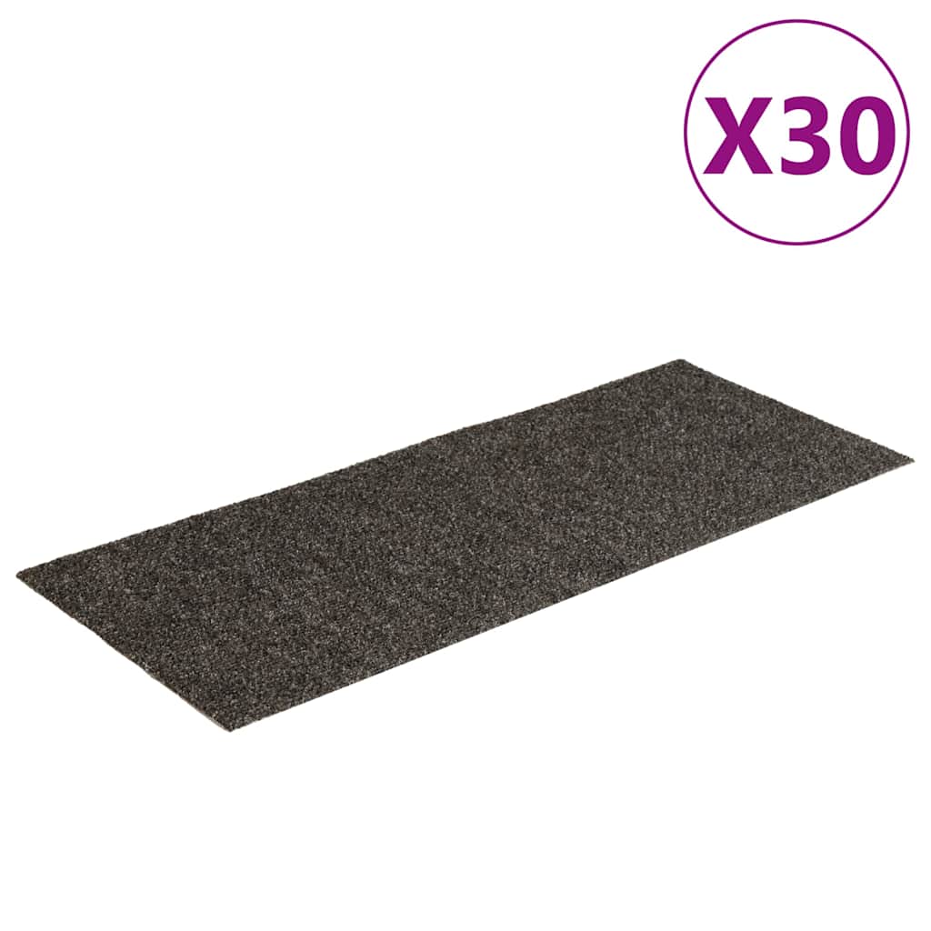 Vidaxl trapmatten zelfklevend 30 stuks 60x25 cm antraciet rechthoekig
