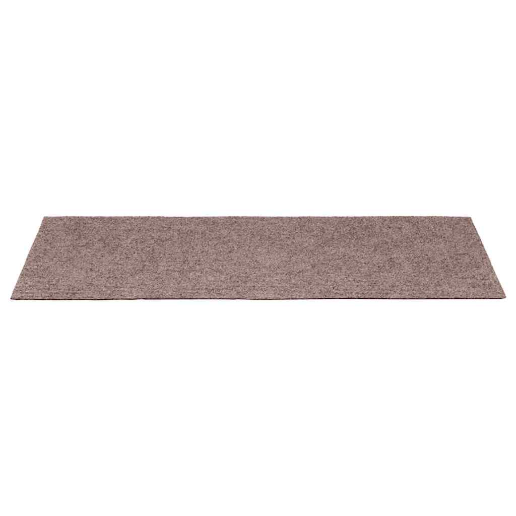 Vidaxl trapmatten zelfklevend 20 stuks 65x21x4 cm crème rechthoekige rand