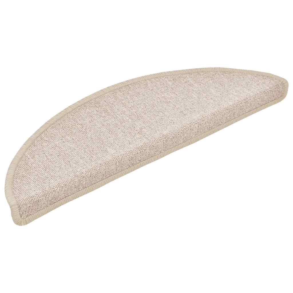 Vidaxl trapmatten 30 st 56x17x3 cm taupe halfrond