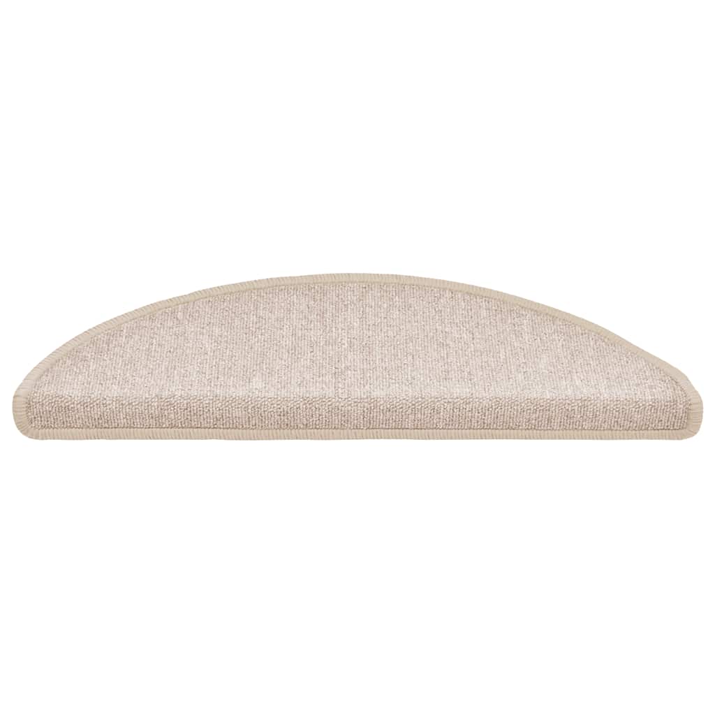 Vidaxl trapmatten 30 st 56x17x3 cm taupe halfrond