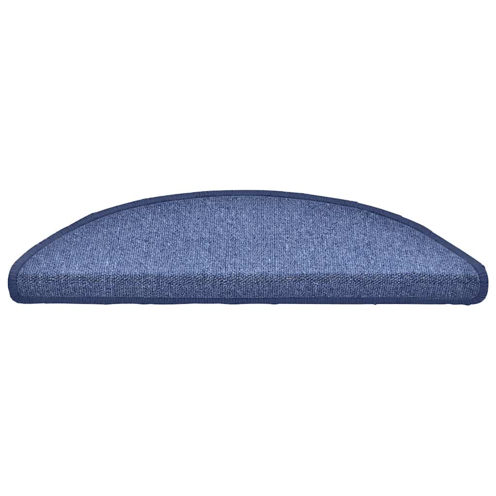 Vidaxl trapmatten 30 st 56x17x3 cm blauw halfrond