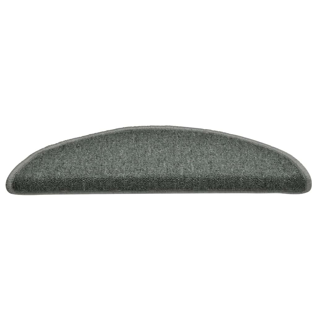 Vidaxl trapmatten 30 st 56x17x3 cm donkergroen halfrond