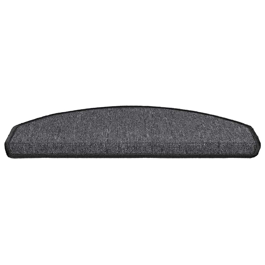 Vidaxl trapmatten 30 stuks 65x24x4 cm antraciet halfrond groot