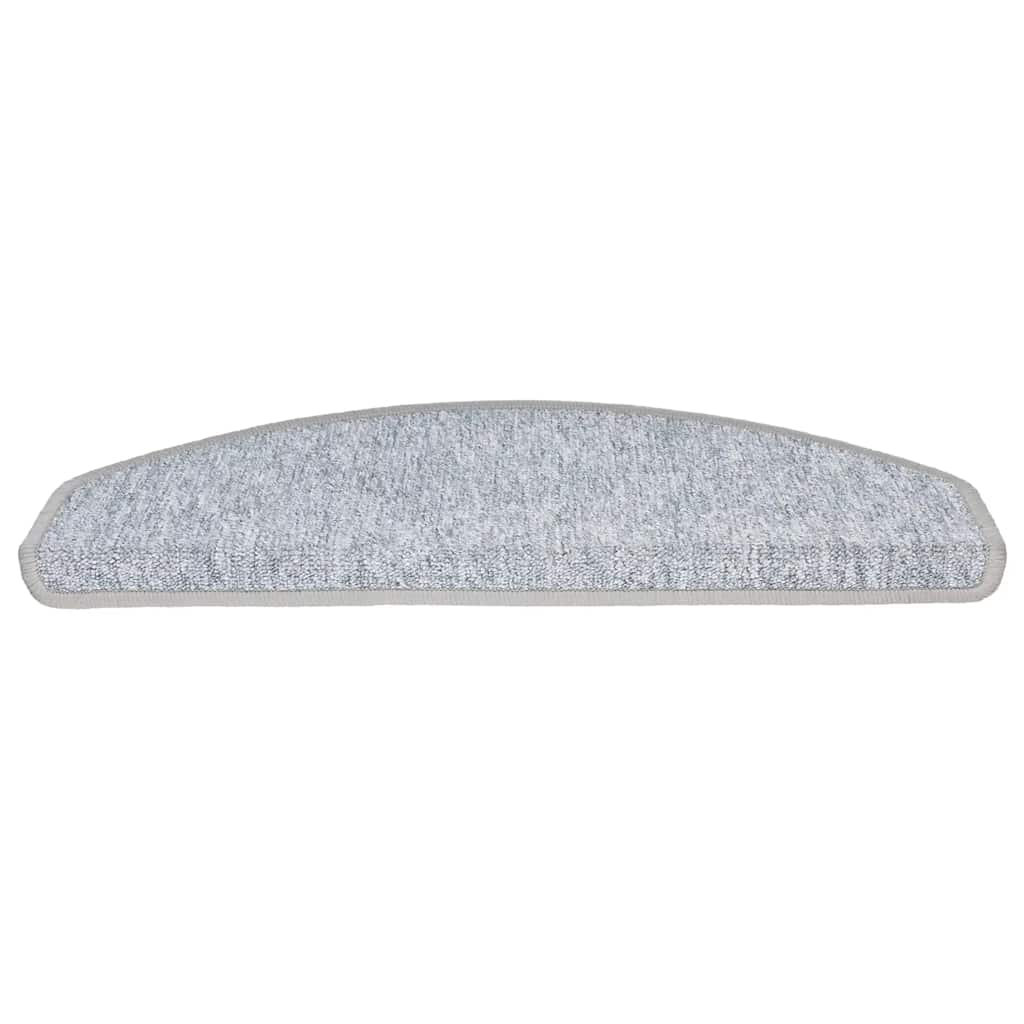 Vidaxl trapmatten 30 st 65x24x4 cm lichtgrijs halfrond groot