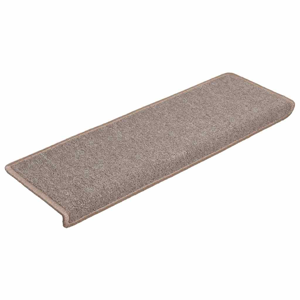 Vidaxl trapmatten 30 st 65x21x4 cm lichtbruin met rechthoekige rand
