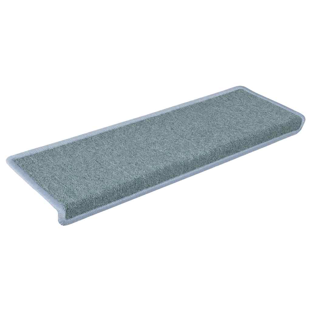 Vidaxl trapmatten 30 st 65x21x4 cm zeeblauw rechthoekige rand