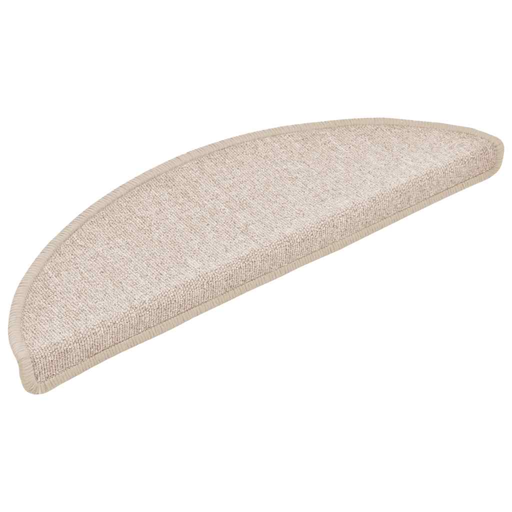 Vidaxl trapmatten 20 st 56x17x3 cm taupe halfrond