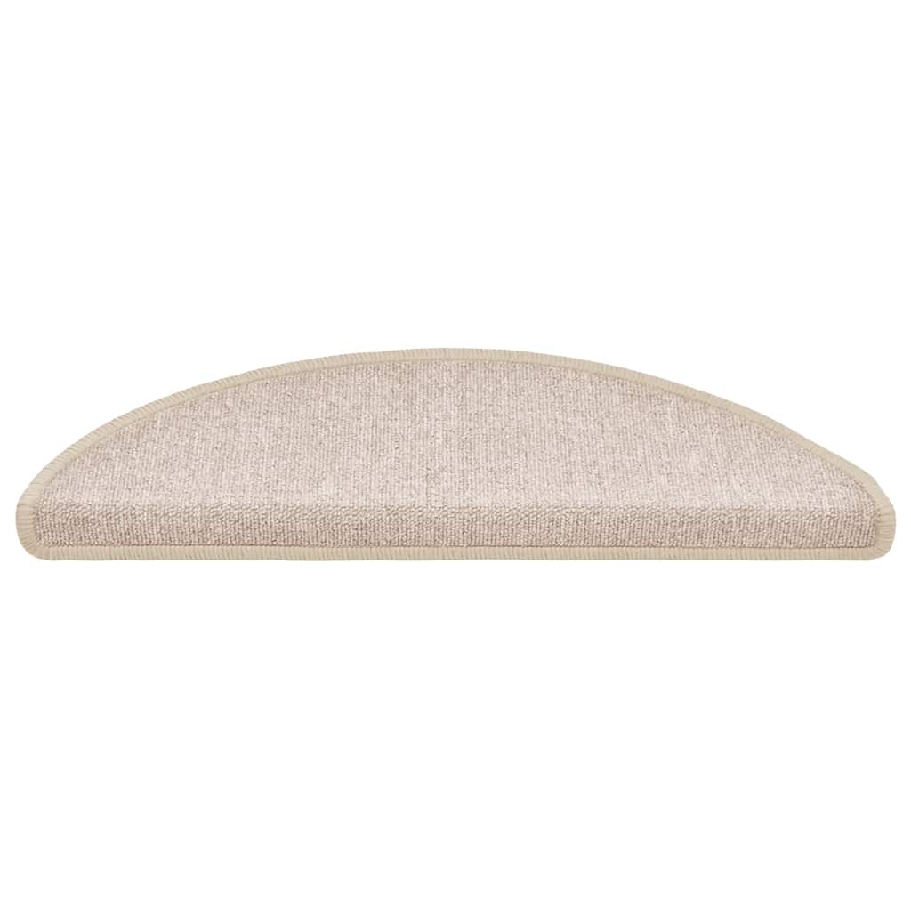 Vidaxl trapmatten 20 st 56x17x3 cm taupe halfrond