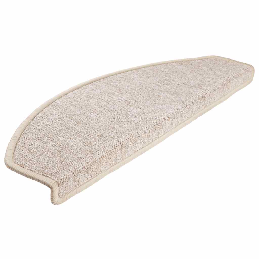 Vidaxl trapmatten 20 stuks 65x24x4 cm taupe halfrond groot