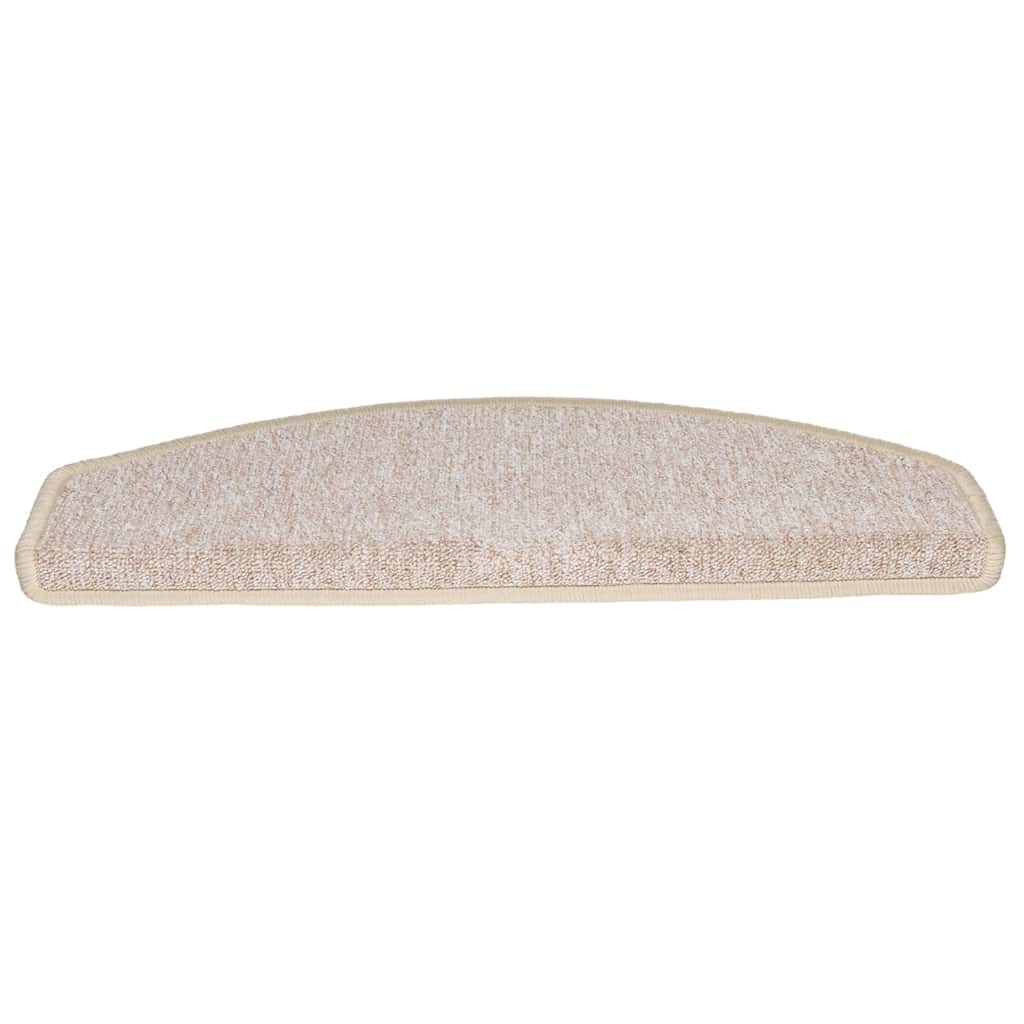 Vidaxl trapmatten 20 stuks 65x24x4 cm taupe halfrond groot