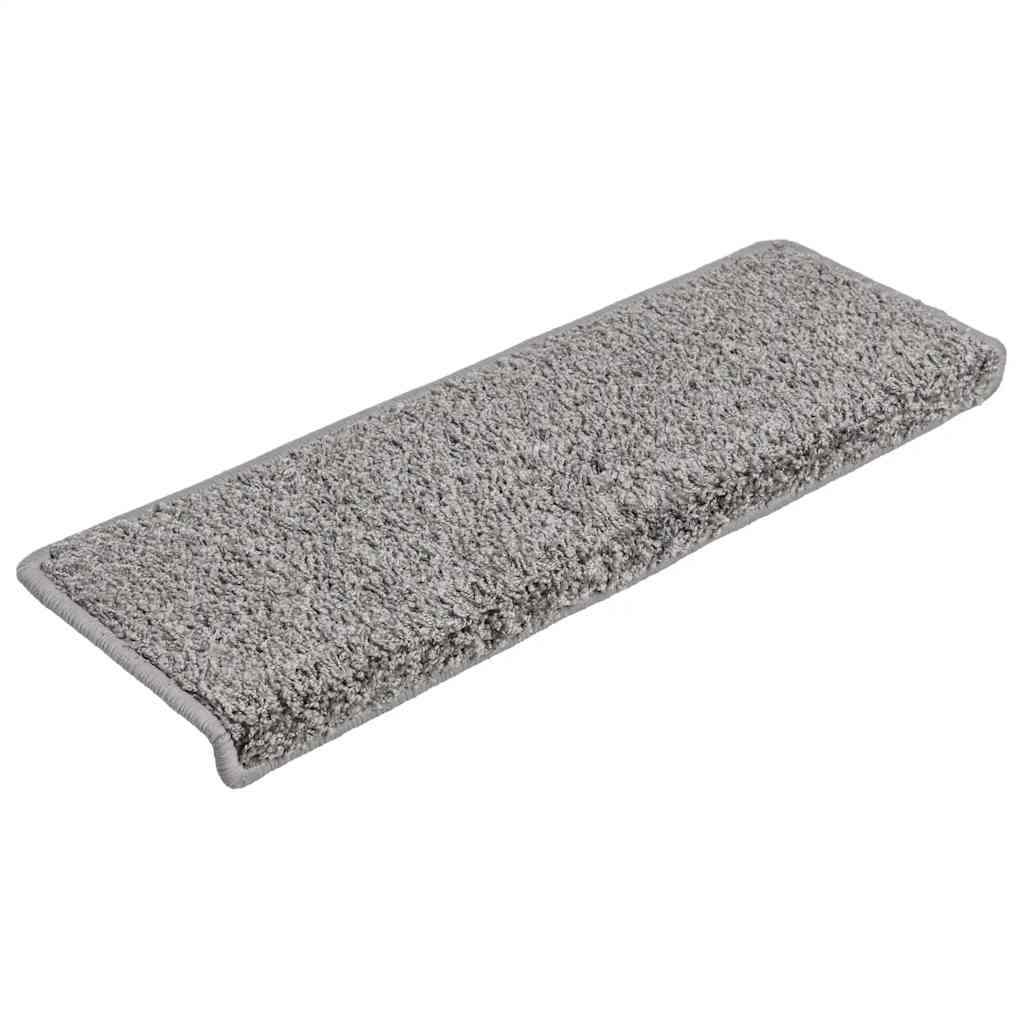 Vidaxl trapmatten 30 st 65x21x4 cm grijs rechthoekige rand