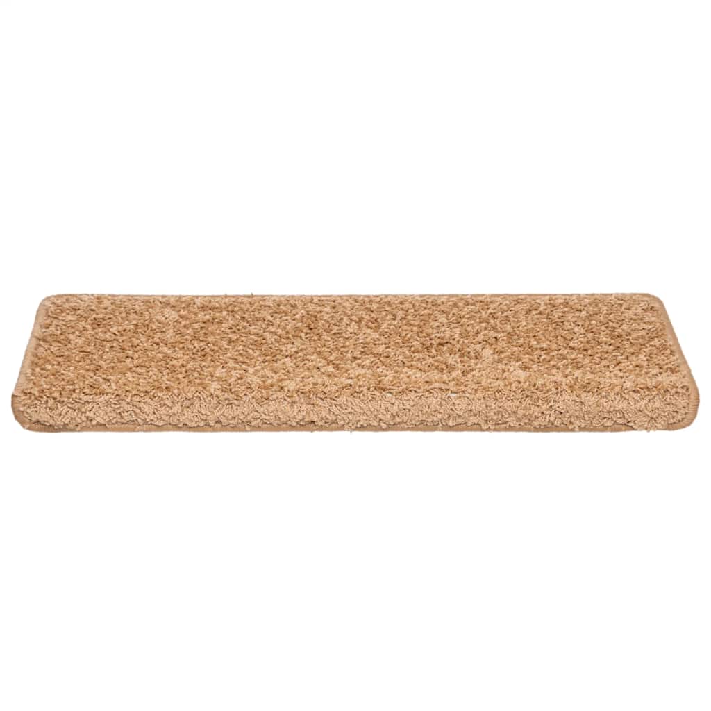 Vidaxl trapmatten 30 st 65x21x4 cm beige rechthoekige rand