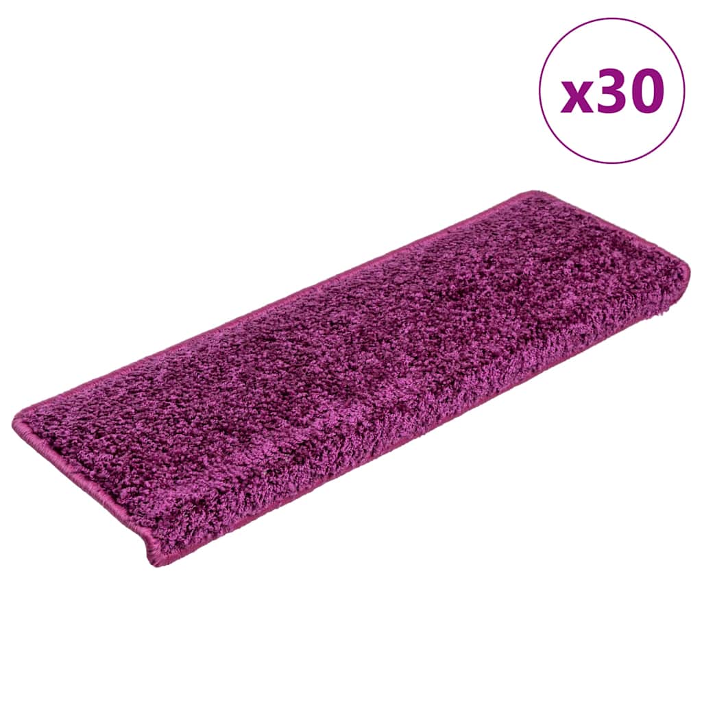 Vidaxl trapmatten 30 st 65x21x4 cm violet rechthoekige rand