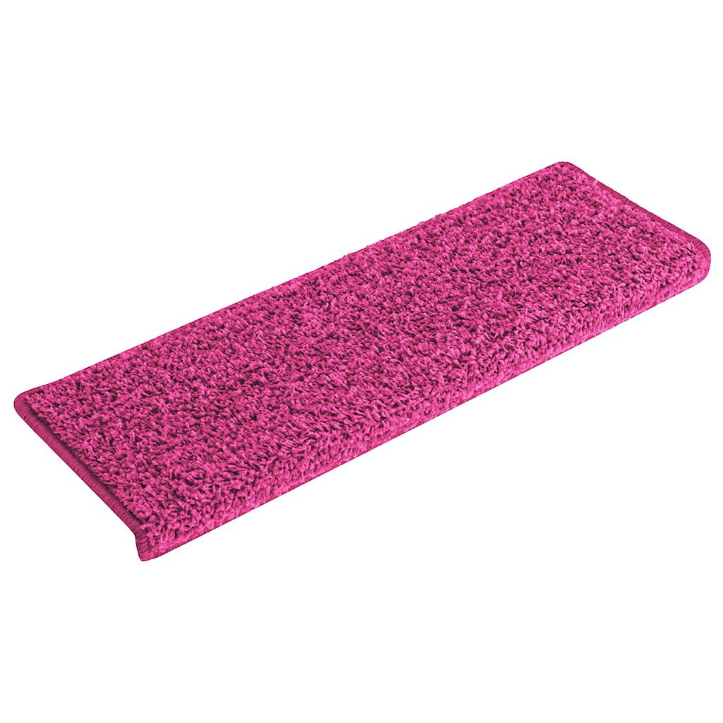 Vidaxl trapmatten 30 st 65x21x4 cm roze rechthoekige rand