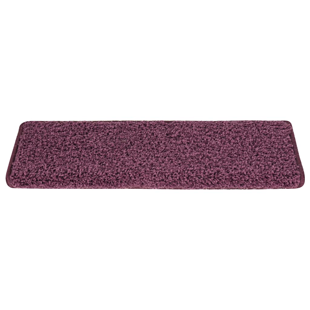 Vidaxl trapmatten 30 st 65x21x4 cm donkerpaars rechthoekige rand