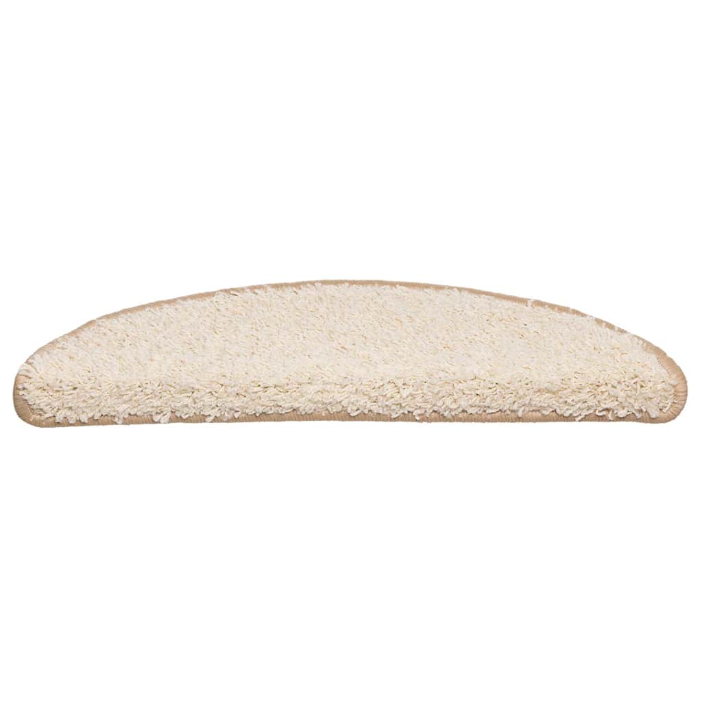 Vidaxl trapmatten 20 st 56x17x3 cm crème halfrond