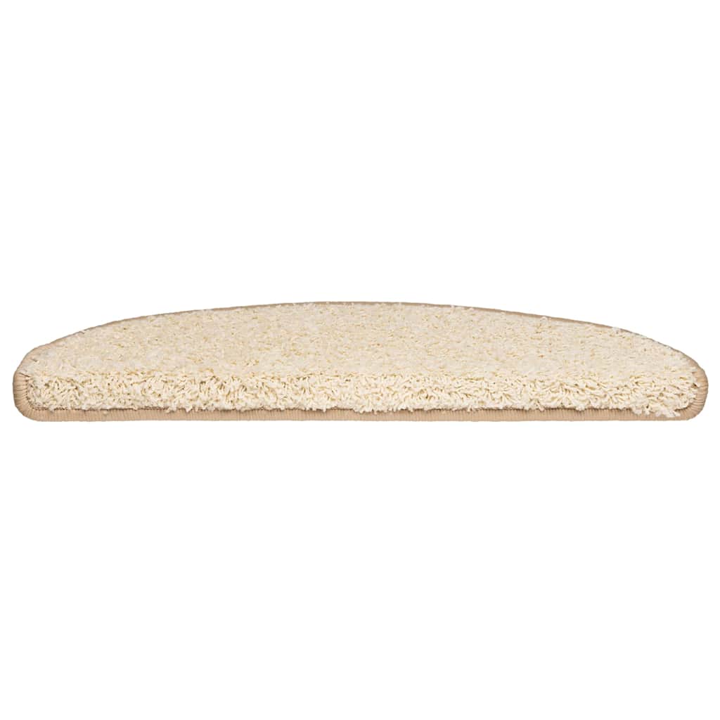 Vidaxl trapmatten 20 st 65x21x4 cm crème halfrond groot