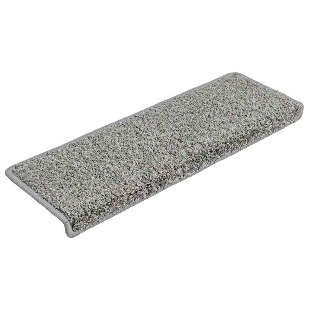 Vidaxl trapmatten 20 stuks 65x21x4 cm grijs rechthoekige rand
