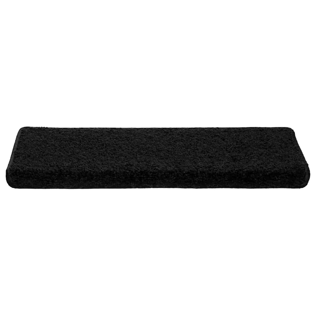 Vidaxl trapmatten 20 st 65x21x4 cm zwart rechthoekige rand