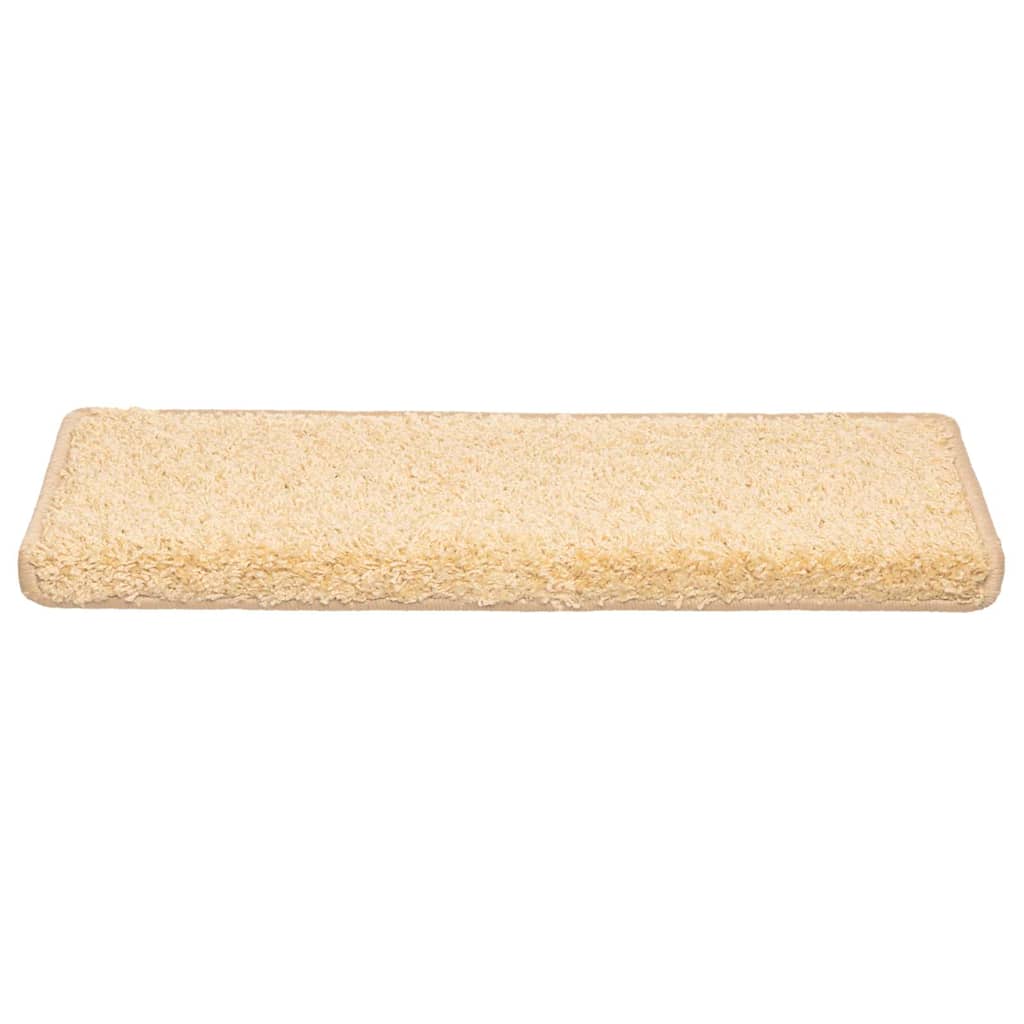 Vidaxl trapmatten 20 st 65x21x4 cm crème met rechthoekige rand